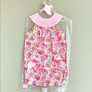 NWT. Mud pie rose and bunny dress.